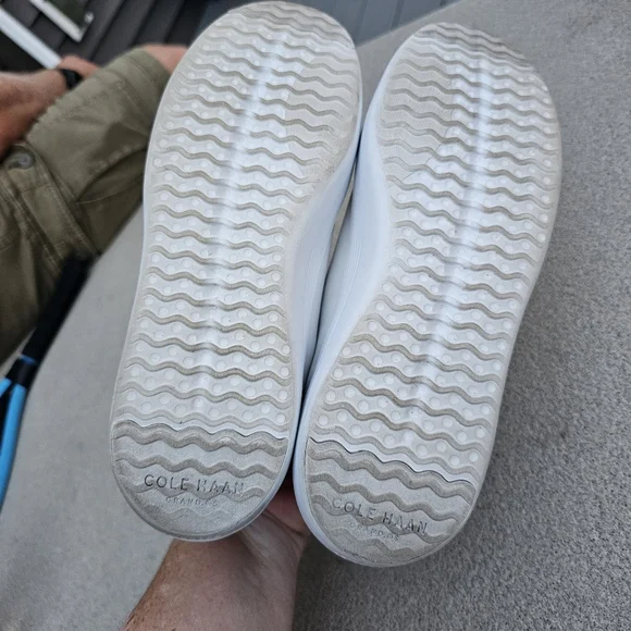 Cole Haan White and Gold Women's Sneakers - Picture 6 of 7